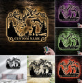 Personalized Hunting WITH/WITHOUT Led Light Metal Sign – Custom Deer, Duck & Fishing Wall Art