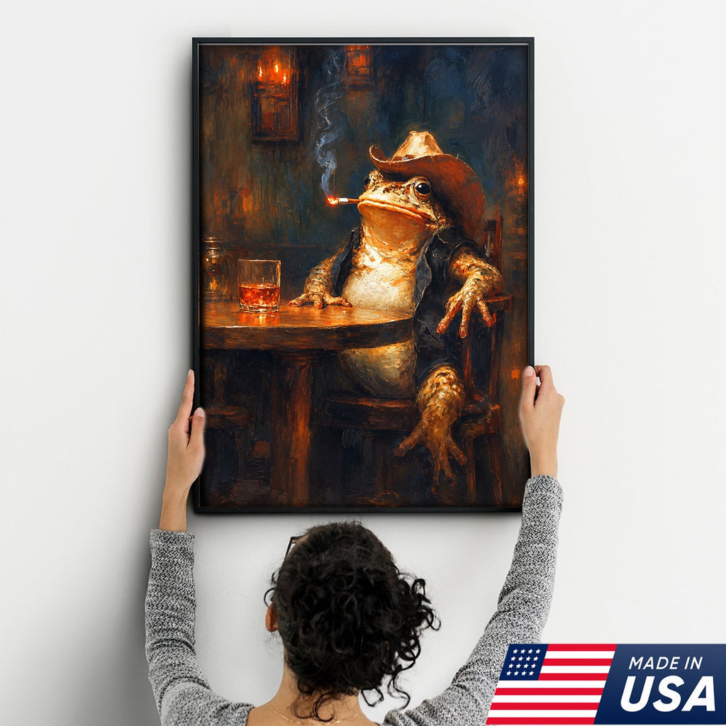Midnight Cowboy Frog Canvas