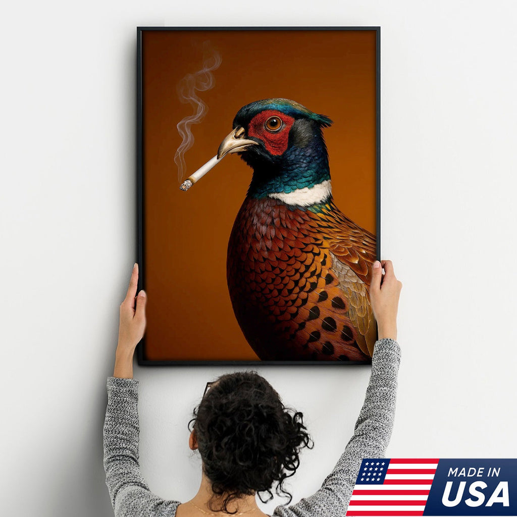 Pheasant Canvas Wall Art – Vibrant Rustic Wildlife Decor for Cabin, Lodge & Hunting Enthusiasts