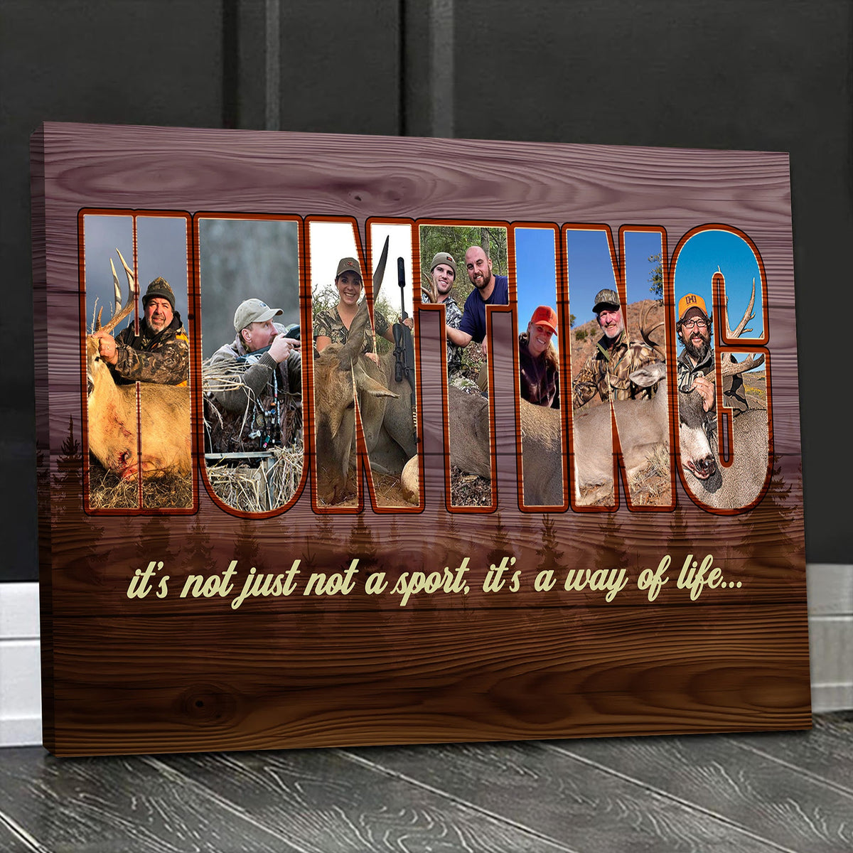 Personalized Hunting Canvas – Custom Photo Collage for Hunters, Hunting Is Not Just a Sport It’s a Way of Life Wall Art