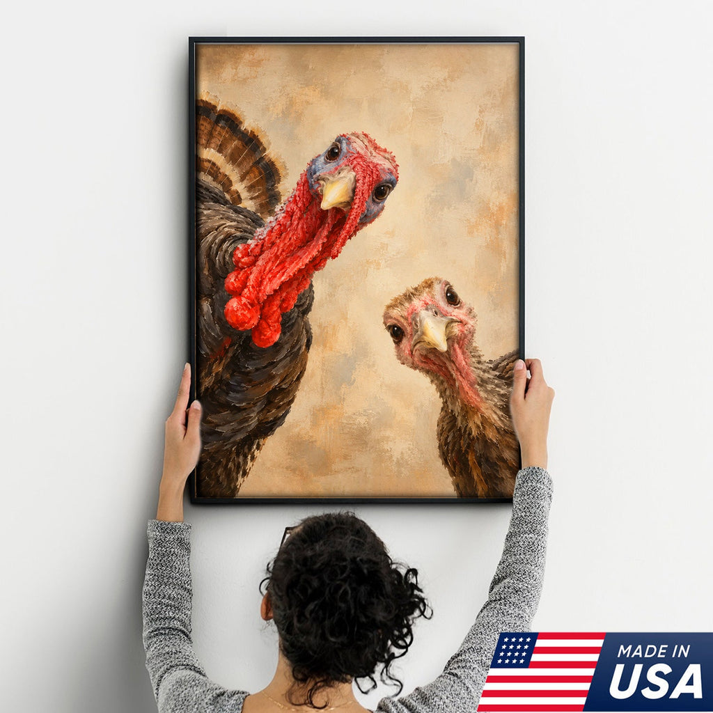 Curious Turkey Duo Canvas