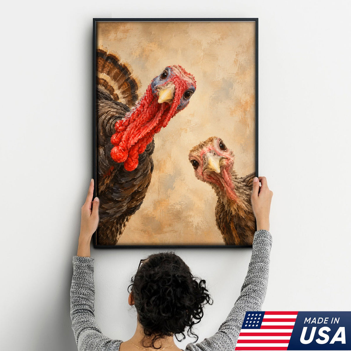 Curious Turkey Duo Canvas