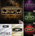 Personalized Farm Metal Sign WITH LED/WITHOUT LED - Rustic Ranch Name Sign with Livestock, Deer & Trees
