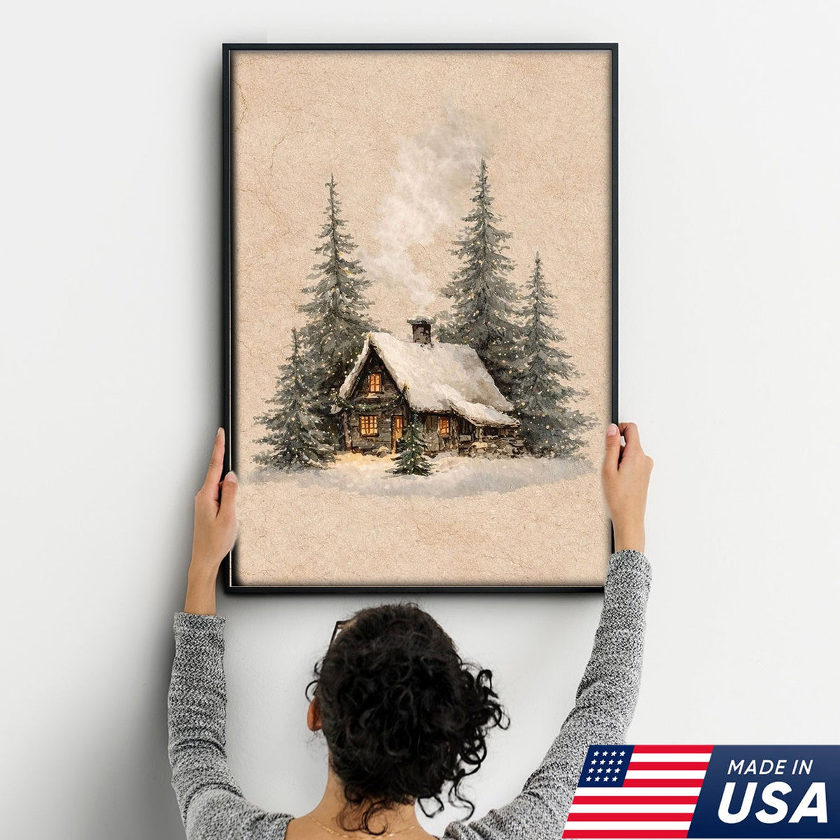 Winter Whisper Cottage Canvas