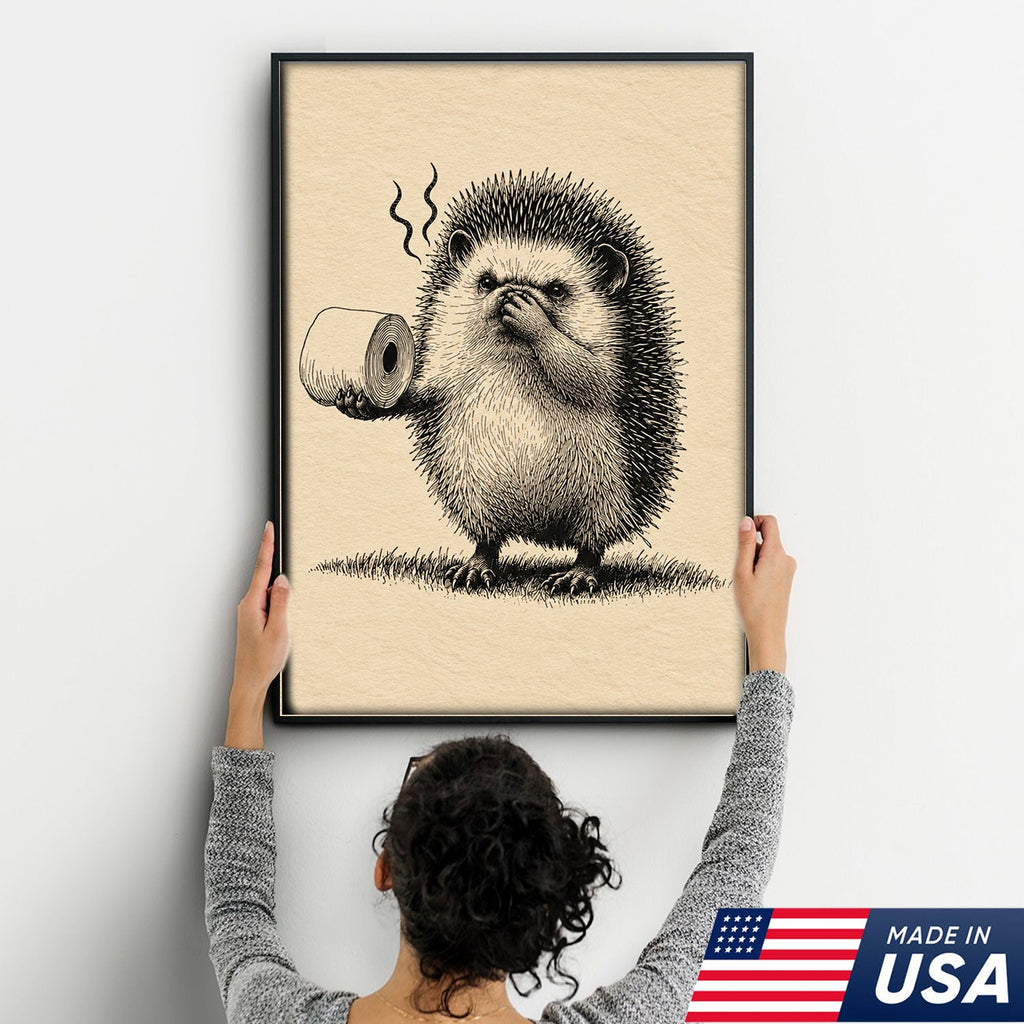 Stinky Hedgehog Humor Canvas