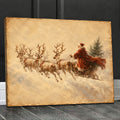 Vintage Santa Sleigh Canvas