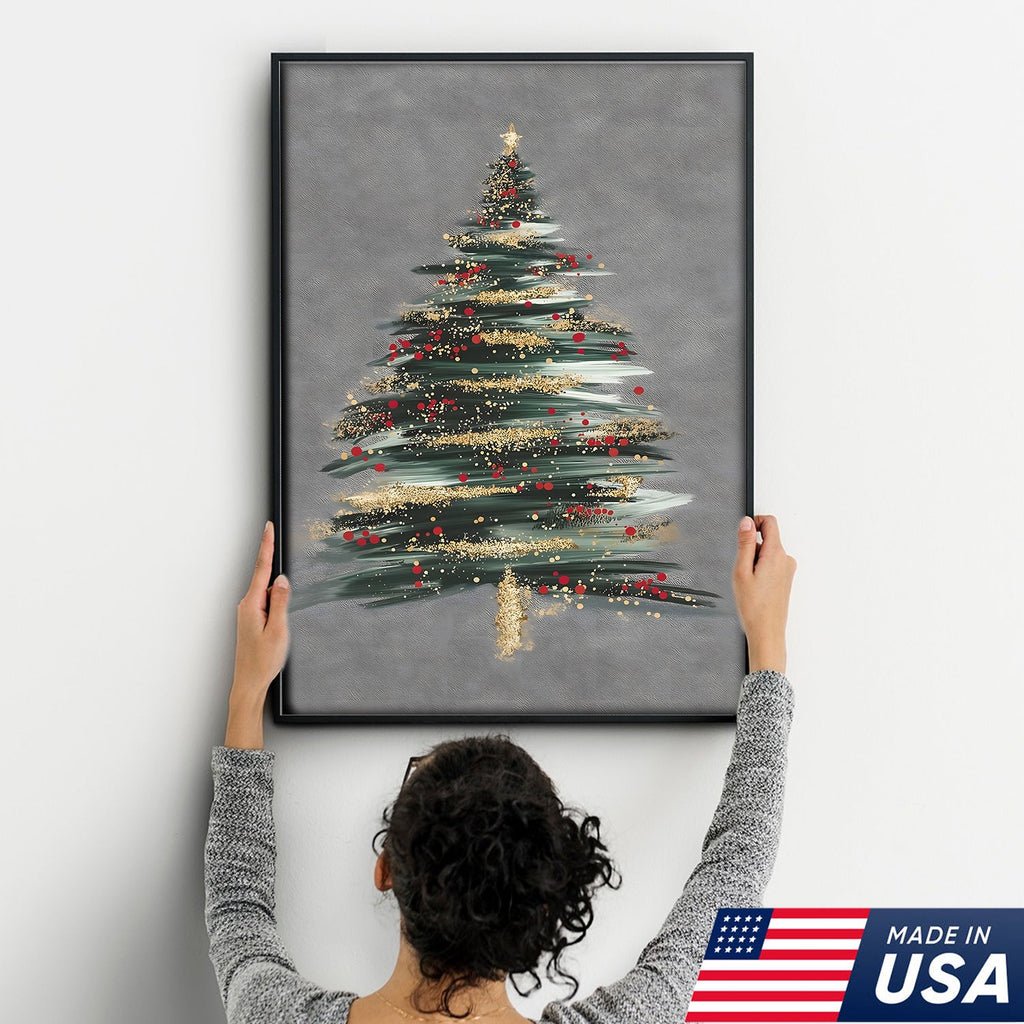 Golden Noel Christmas Canvas