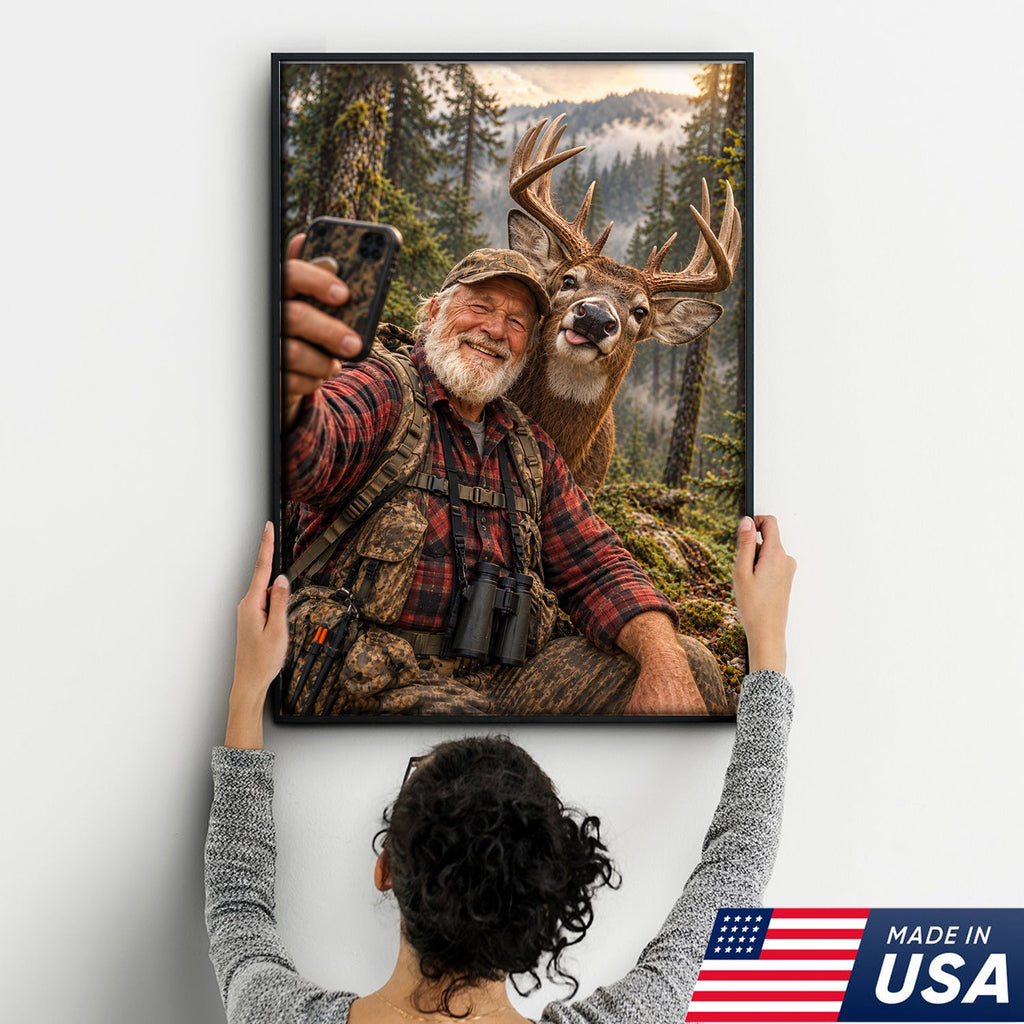 Custom Deer Selfie Canvas