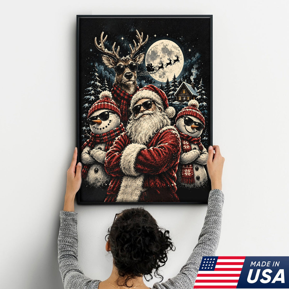 Cool Santa Christmas Canvas
