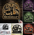 Personalized Hunting Metal Sign WITH LED/WITHOUT LED - Deer, Duck & Fish Wildlife Wall Art