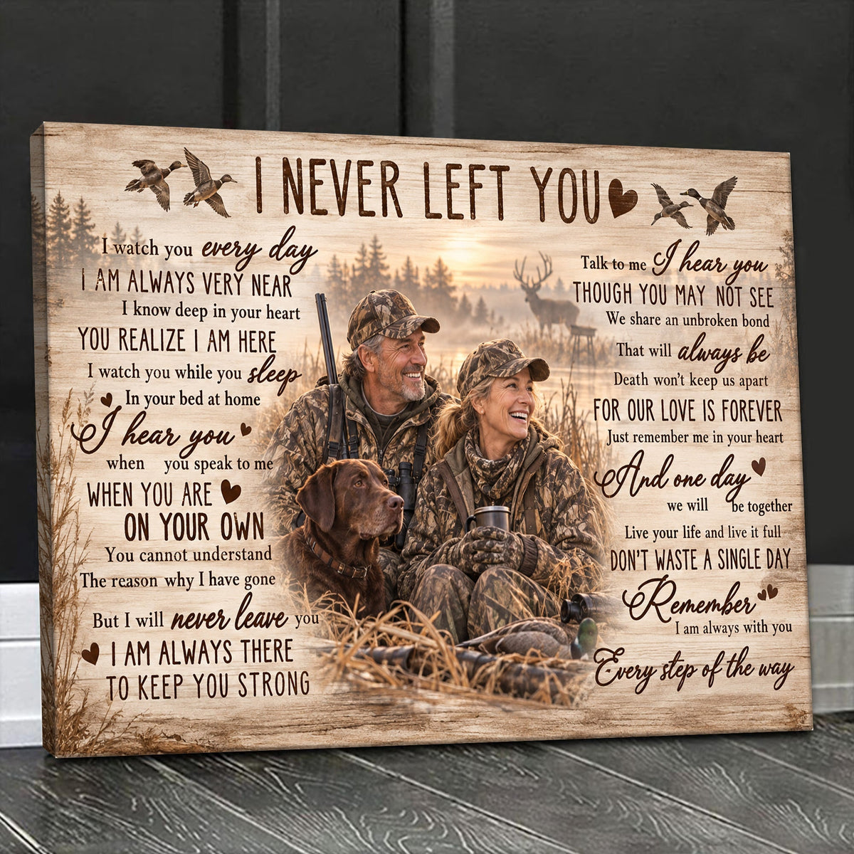 Personalized Hunting Memorial Canvas