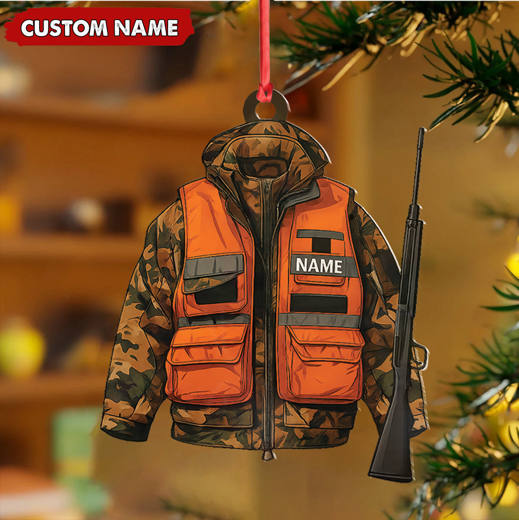 Personalized Hunter Ornament – Custom Camo Jacket Christmas product image 5