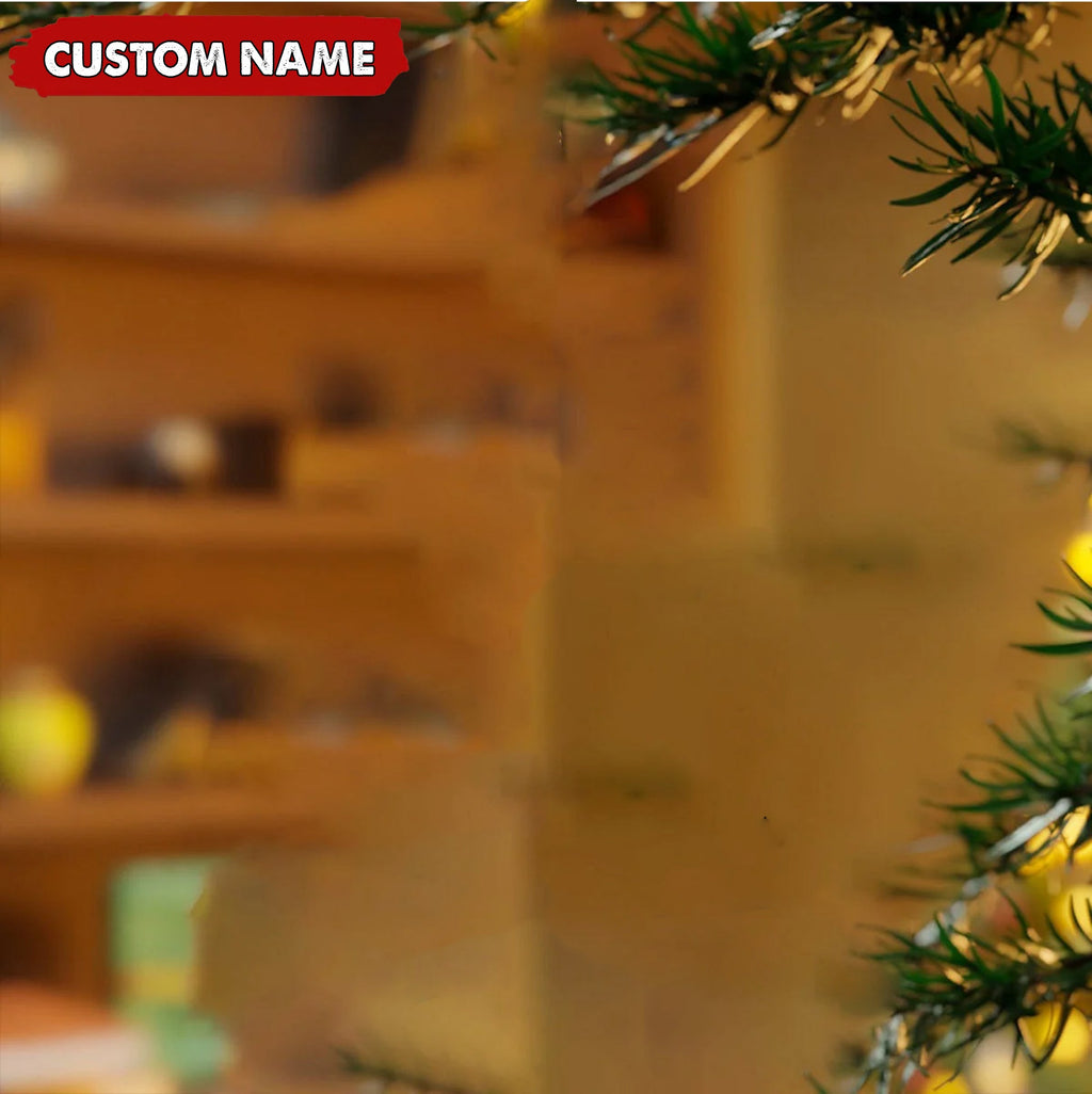 Personalized Santa Sleigh Duck Ornament, Custom Name Christmas Gift for Hunters
