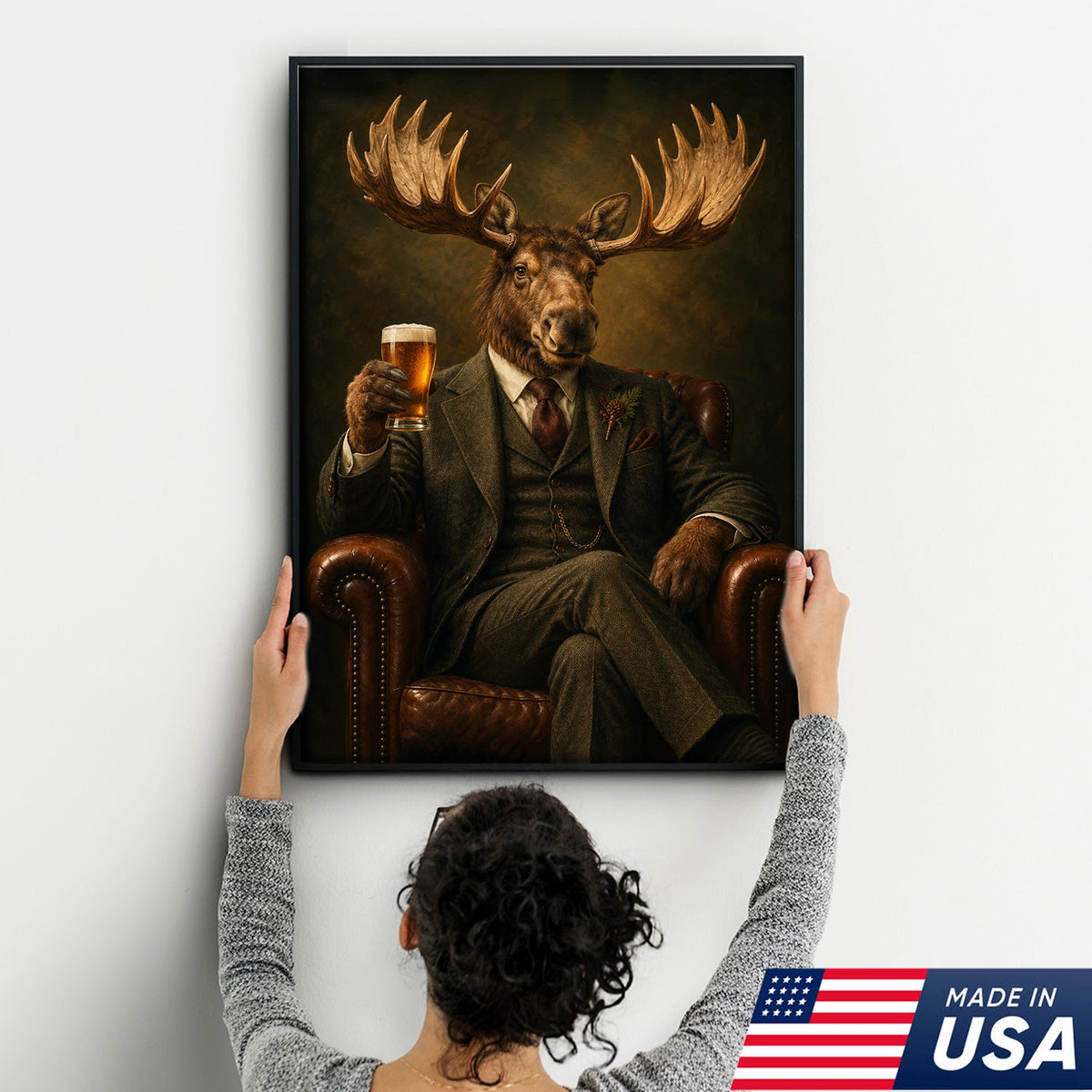 Distinguished Moose Canvas