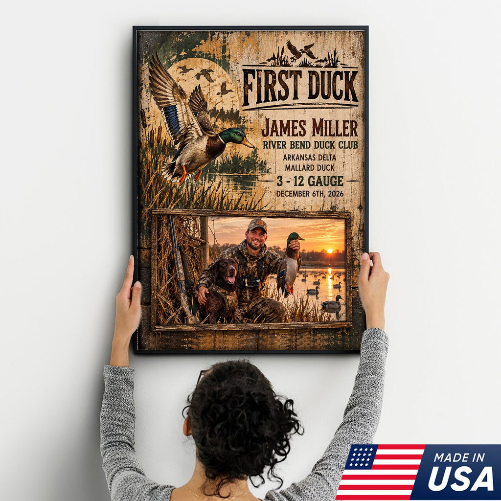 Personalized First Duck Canvas
