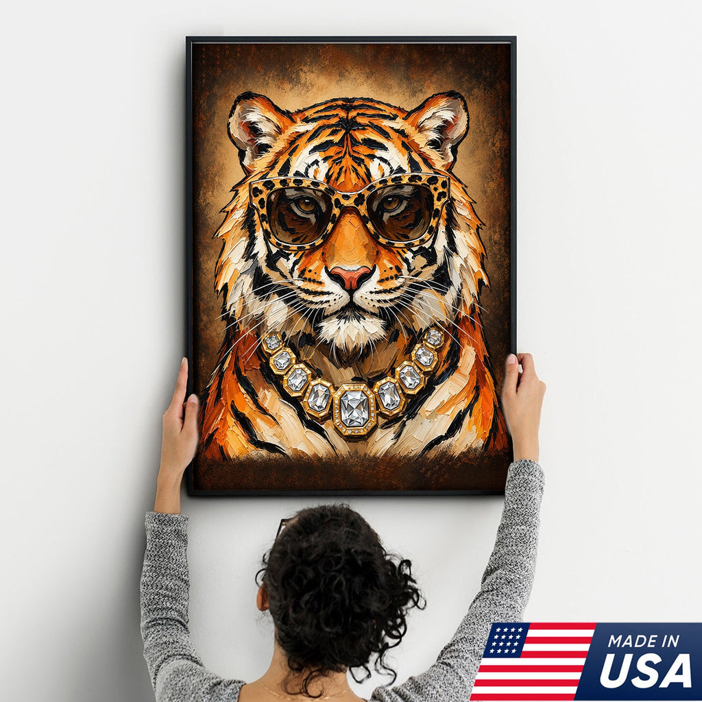 Royal Tiger Drip Canvas