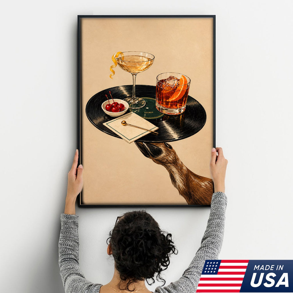 Vinyl Cocktail Hour Canvas