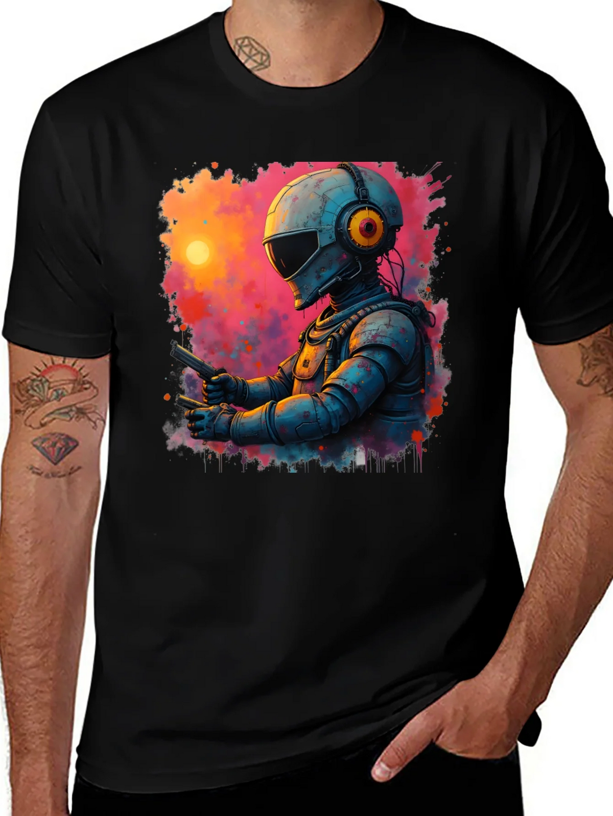 Retro Sci-Fi Astronaut T-Shirt product image 1