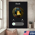 Funny Duck Calling Canvas – Hilarious “Incoming Call from Duck” Wall Art for Farmhouse