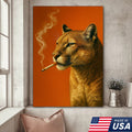Mountain Lion Canvas Wall Art – Bold Rustic Wildlife Decor for Cabin, Lodge & Nature Enthusiasts