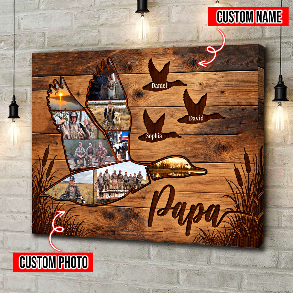 Personalized Duck Hunting Canvas