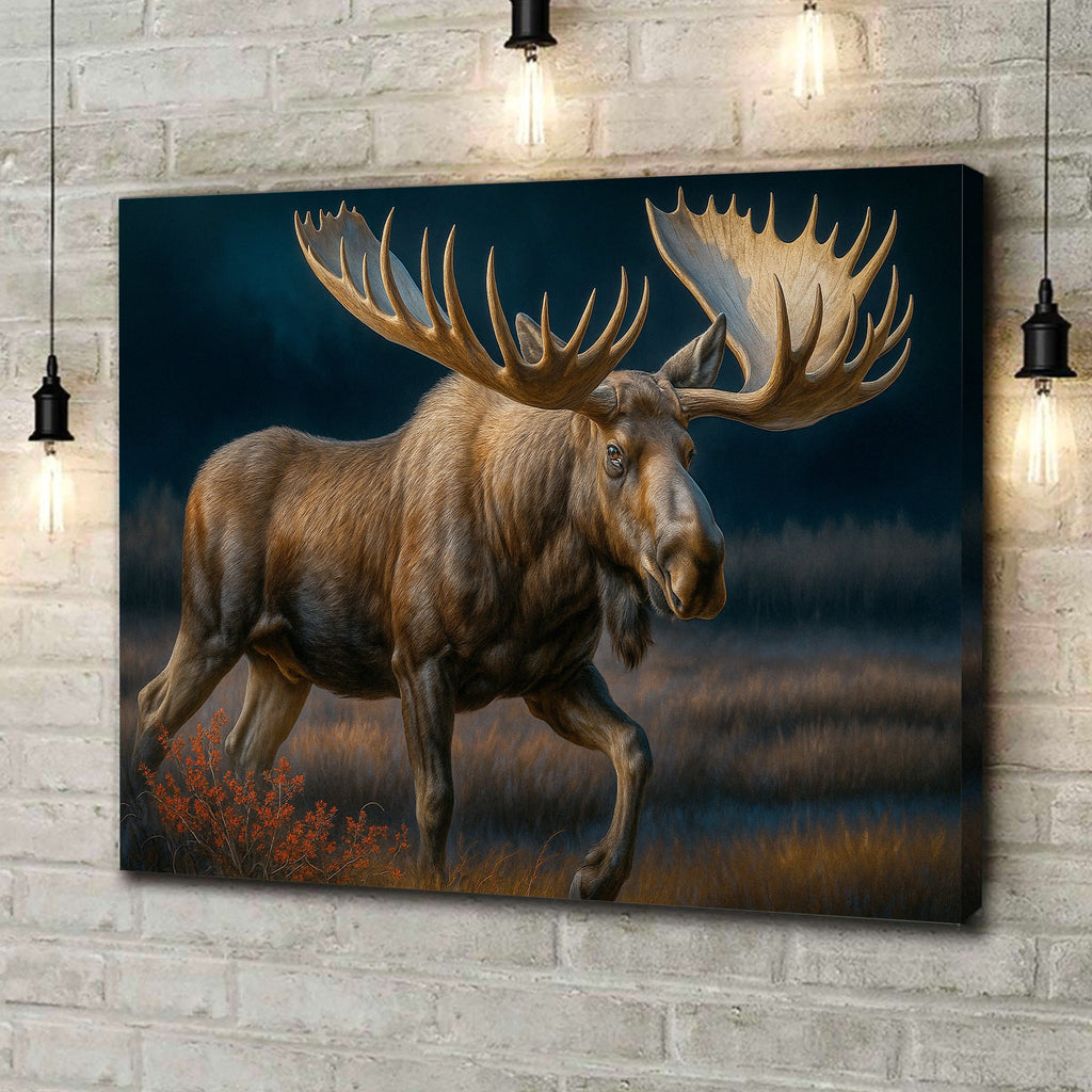 Majestic Moose Canvas – Realistic Wildlife Canvas Art for Hunters