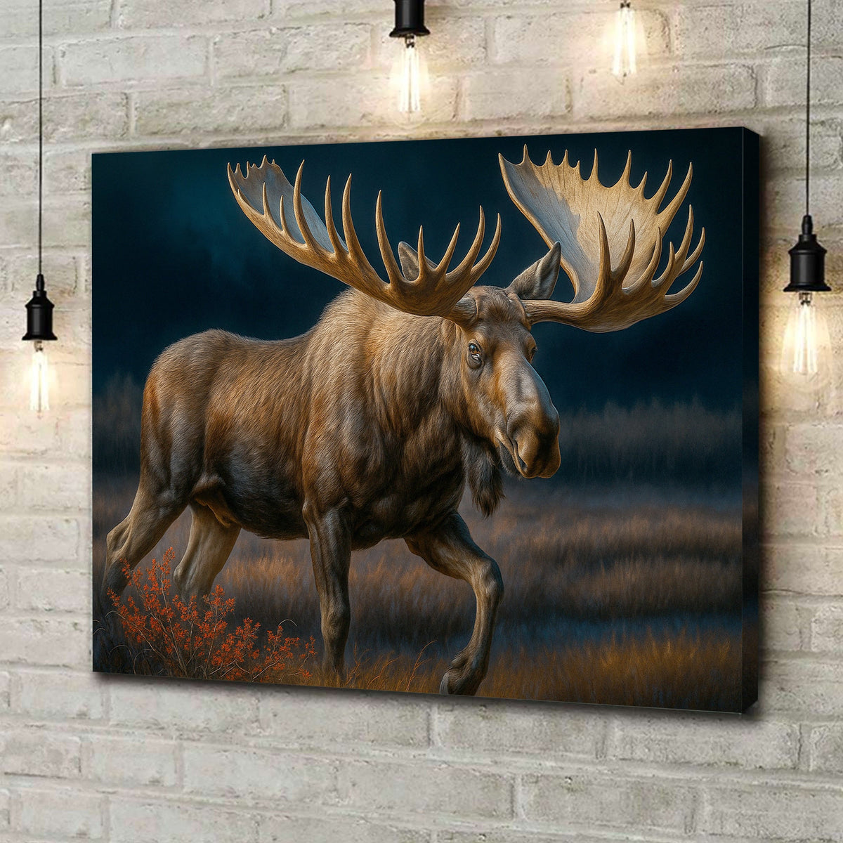 Majestic Moose Canvas – Realistic Wildlife Canvas Art for Hunters