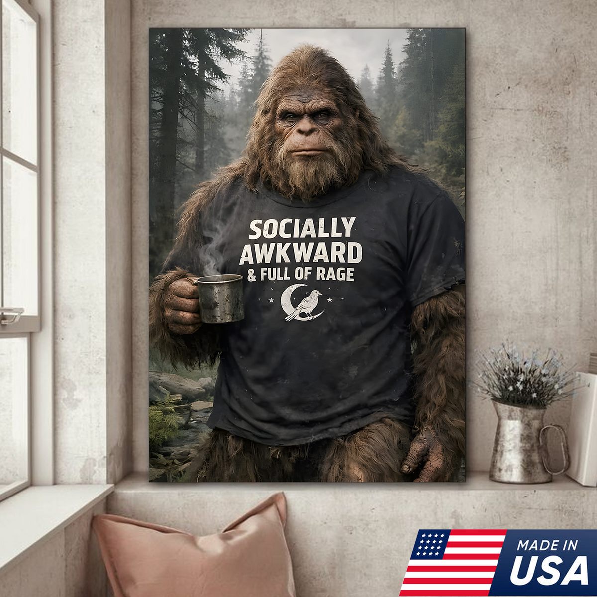 Socially Awkward Bigfoot Canvas