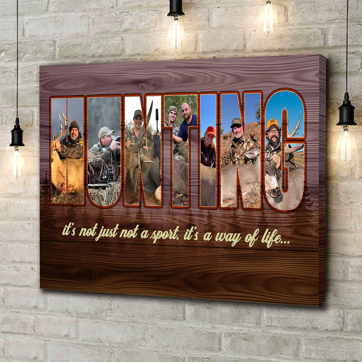 Personalized Hunting Canvas – Custom Photo Collage for Hunters, Hunting Is Not Just a Sport It’s a Way of Life Wall Art