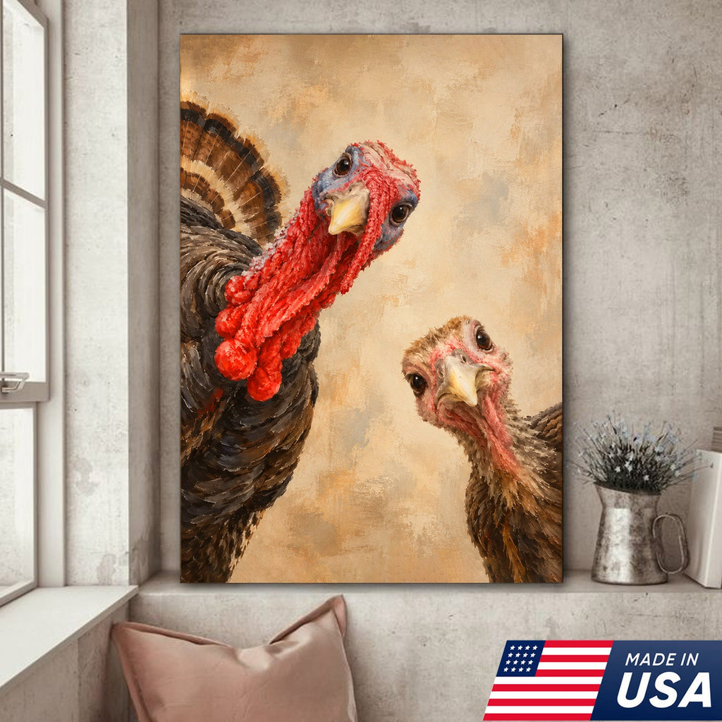 Curious Turkey Duo Canvas