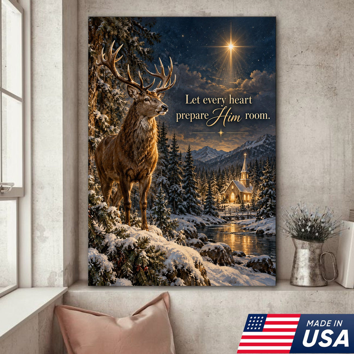 Christmas Star of Faith Canvas