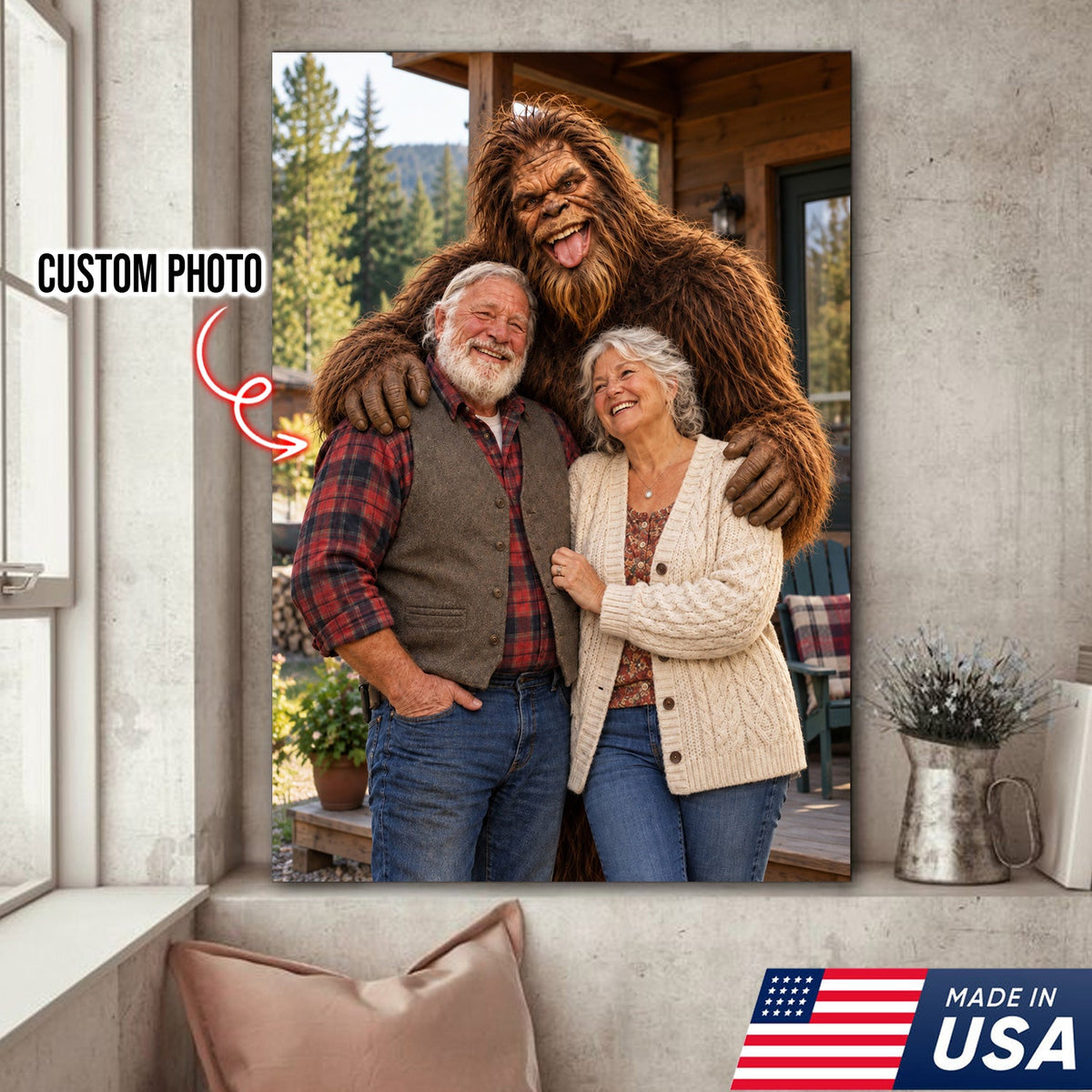 Custom Bigfoot Family Canvas