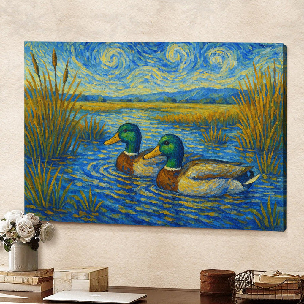 Mallard Duck Hunting Canvas – Rustic Wildlife Wall Art for Hunters