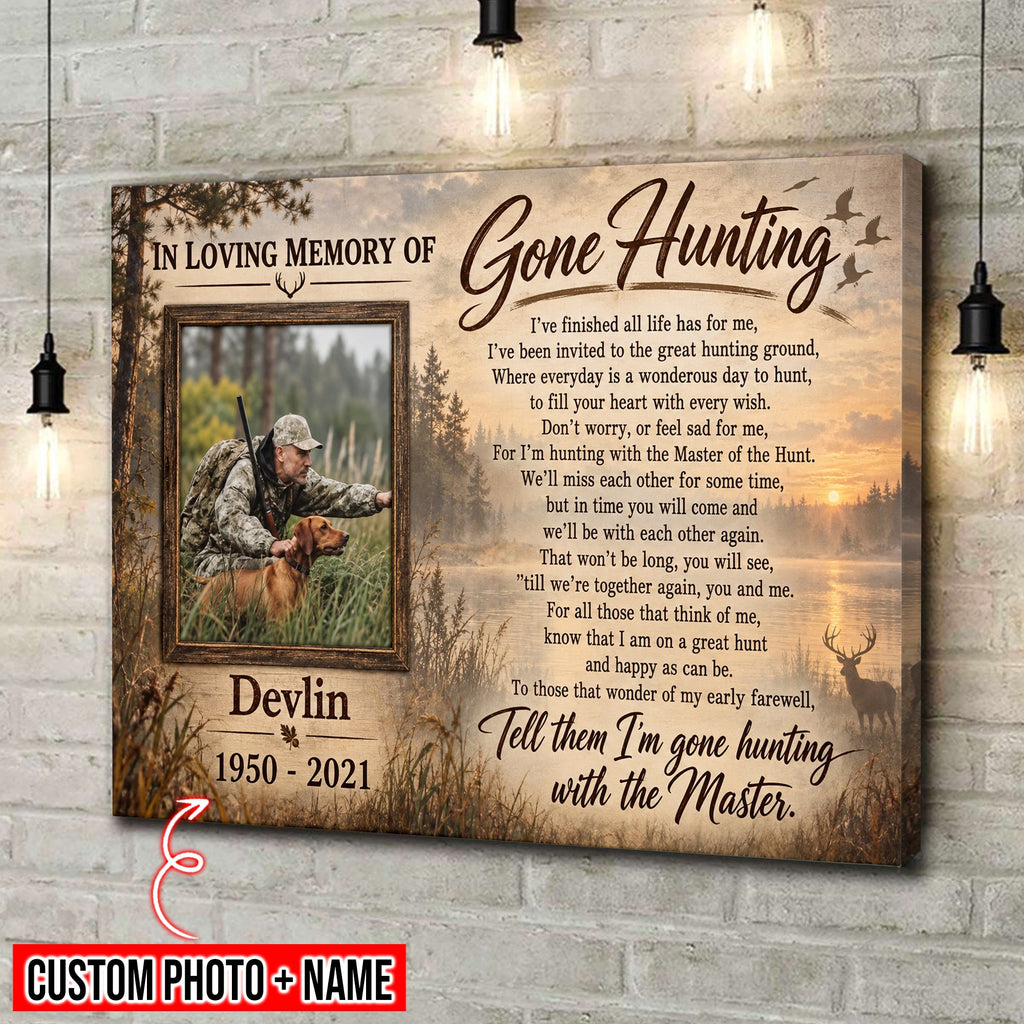 Personalized Hunting Tribute Canvas