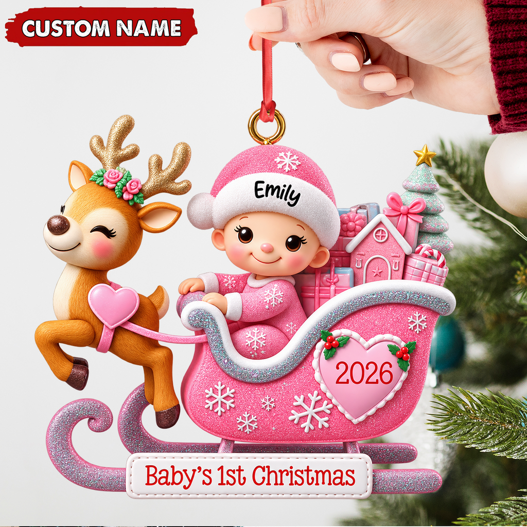 Personalized Baby's First Christmas Ornament Custom Name Sweet Keepsake
