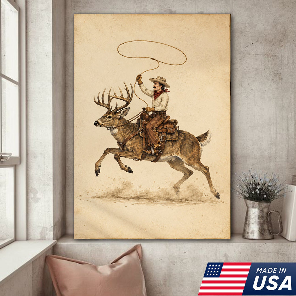 Lasso Buck Rider Canvas