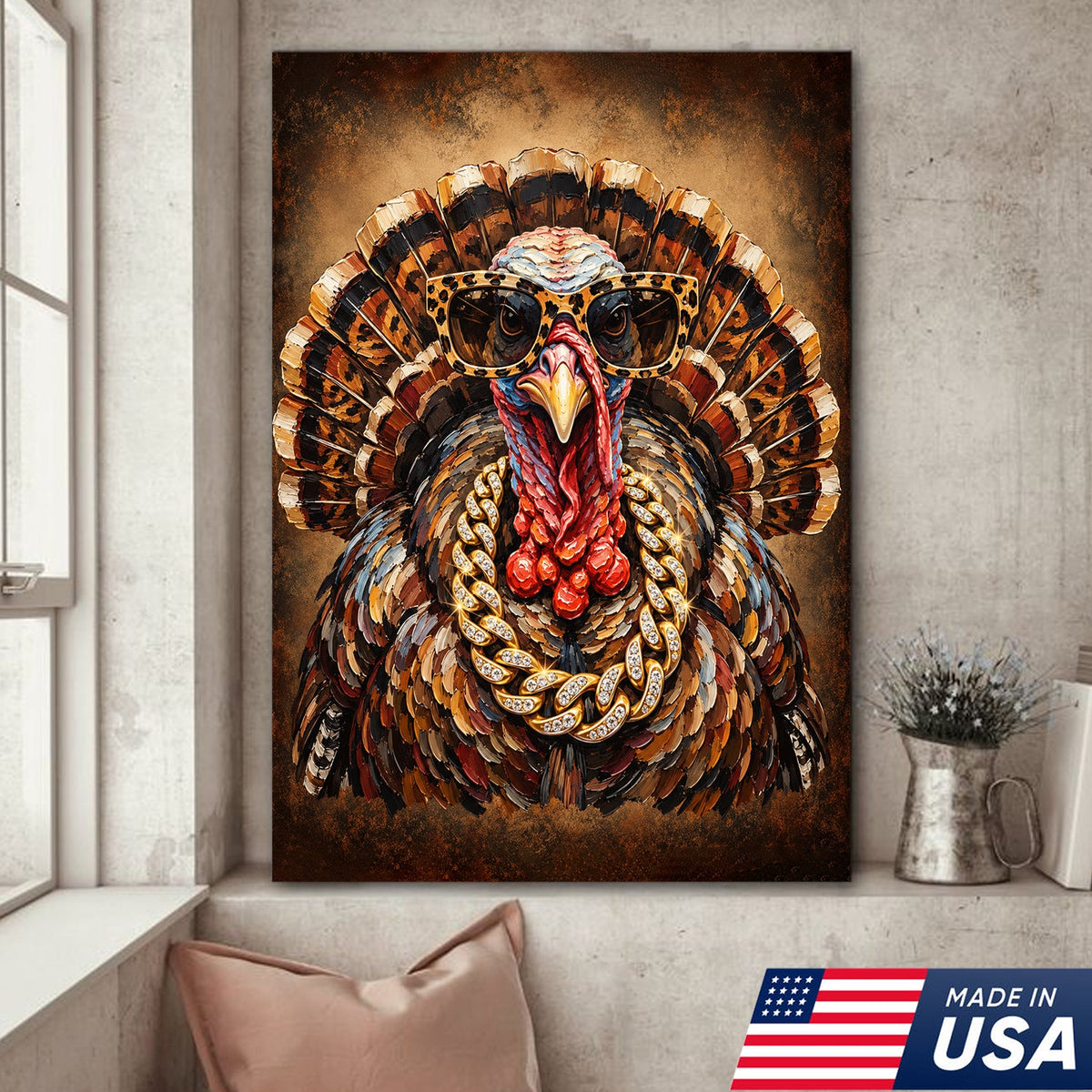 Turkey Drip King Canvas