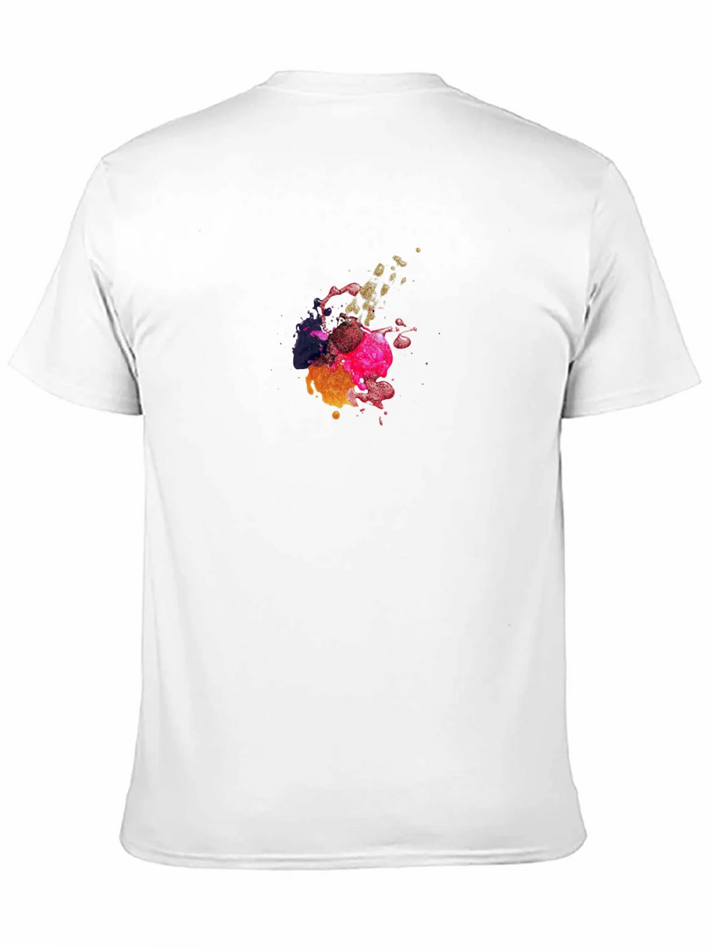 Abstract Color Splash Black T-Shirt product image 10