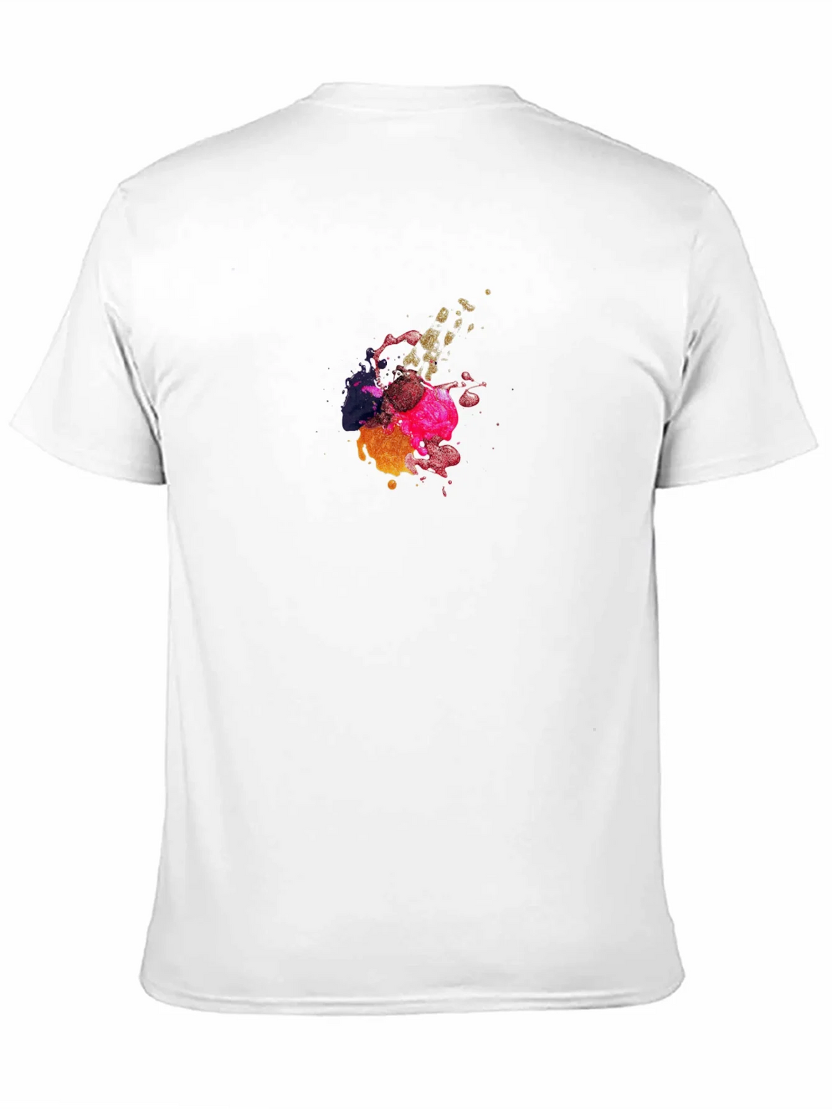 Abstract Color Splash Black T-Shirt product image 10