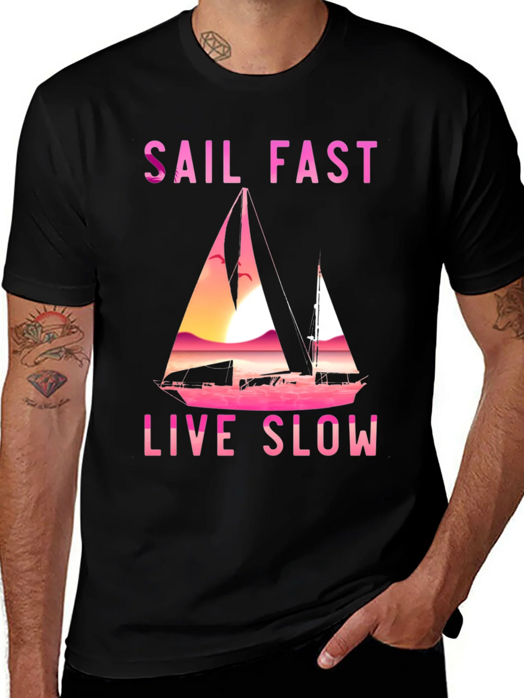 Sail Fast Live Slow Graphic Tee product image 1