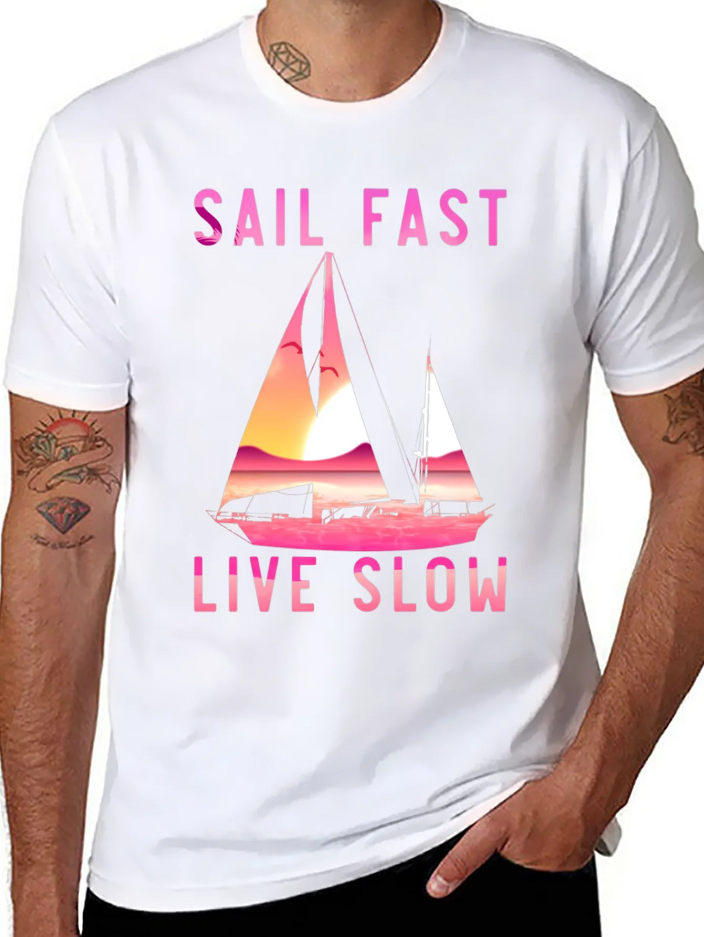 Sail Fast Live Slow Graphic Tee product image 7