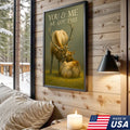 You & Me We Got This Elk Canvas Wall Art, Romantic Elk Couple Quote Print
