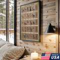Deer of the World Canvas, Deer Species Educational Chart Wall Art, Kids Classroom & Wildlife Decor
