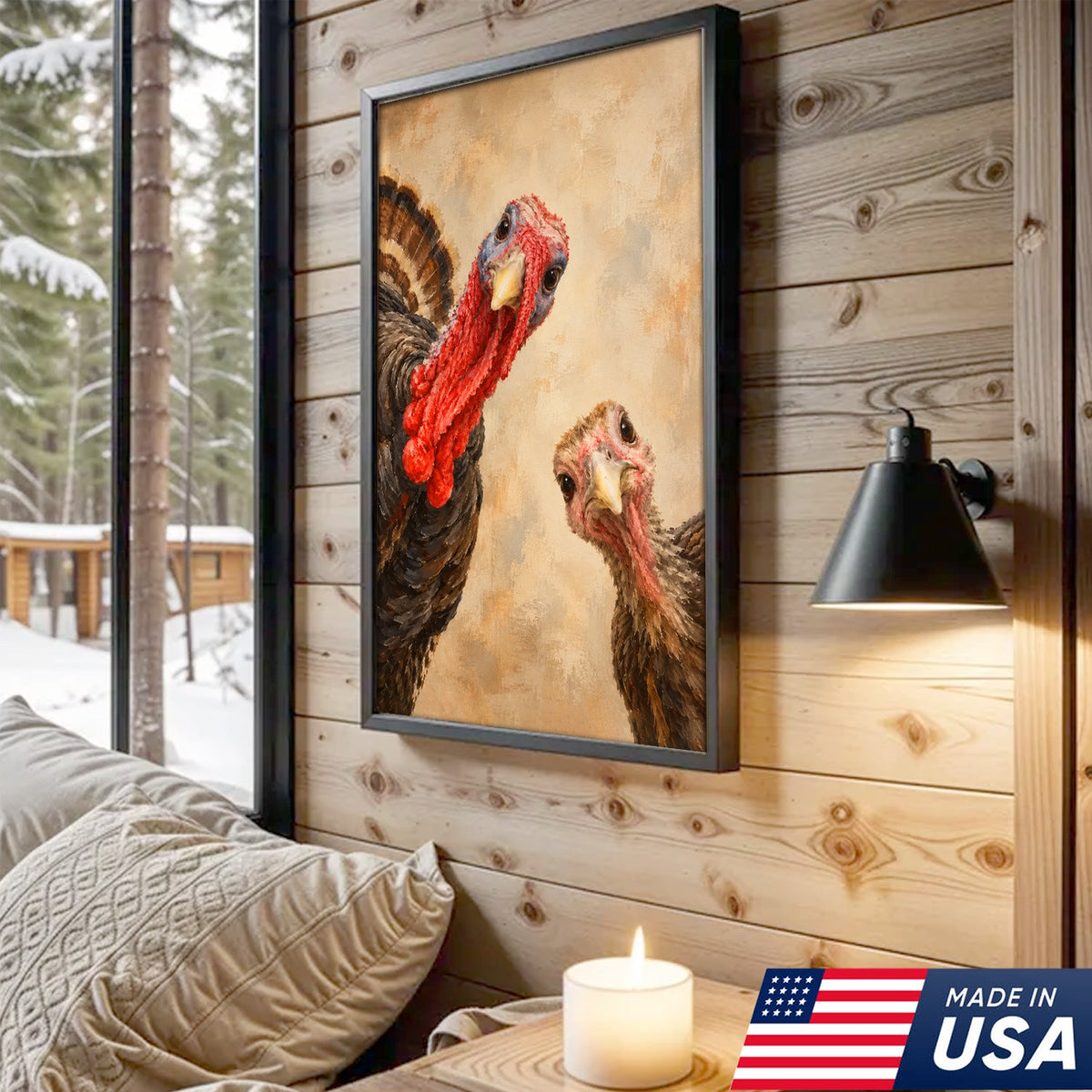 Curious Turkey Duo Canvas