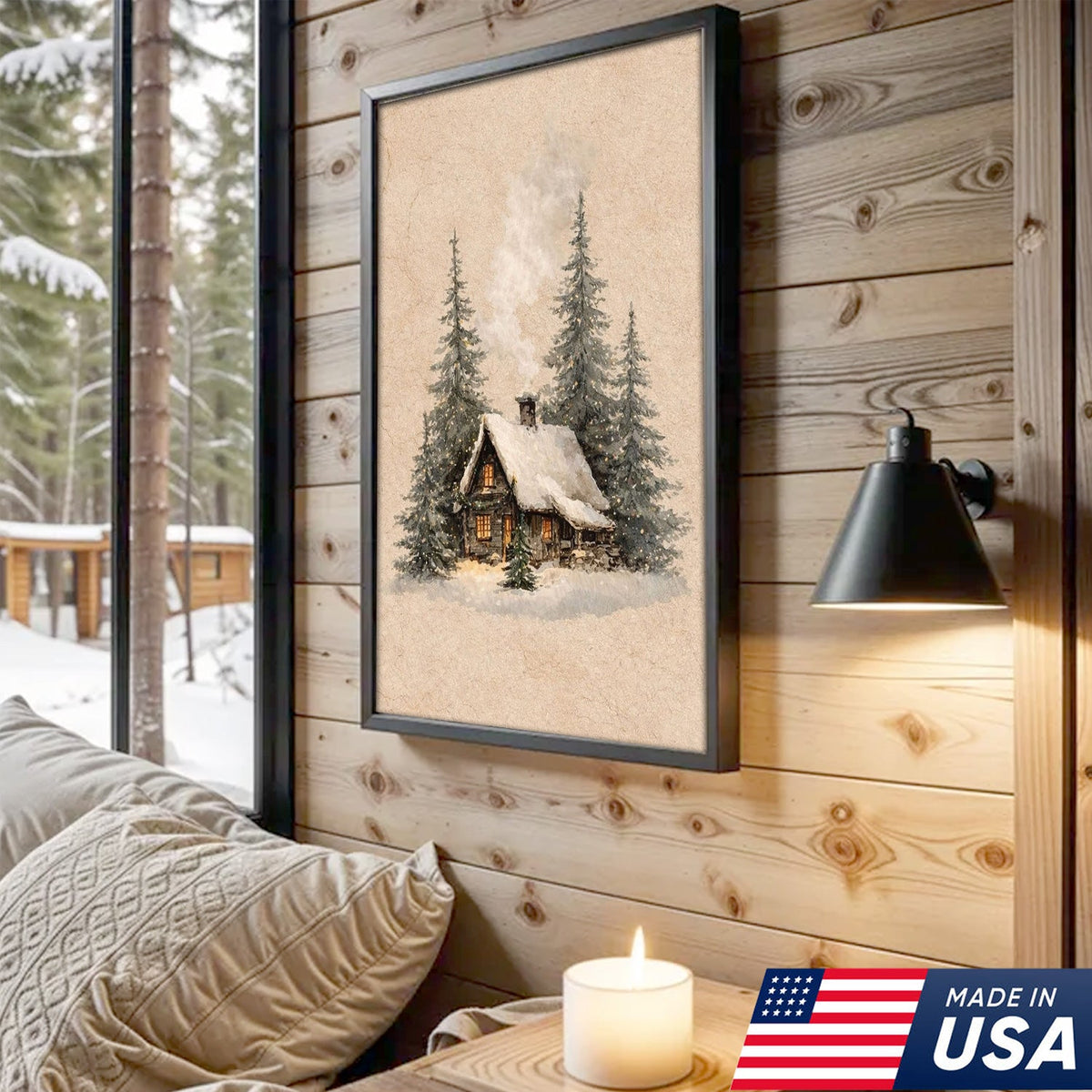 Winter Whisper Cottage Canvas