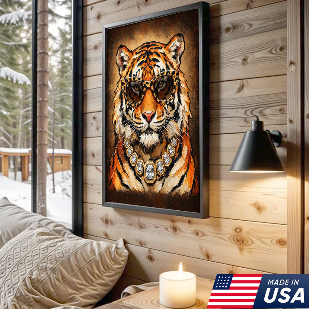 Royal Tiger Drip Canvas