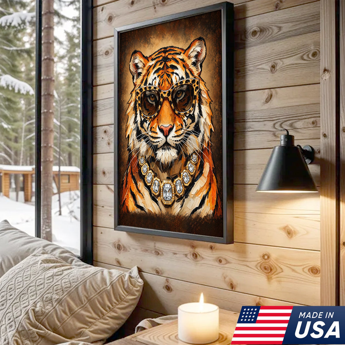 Royal Tiger Drip Canvas