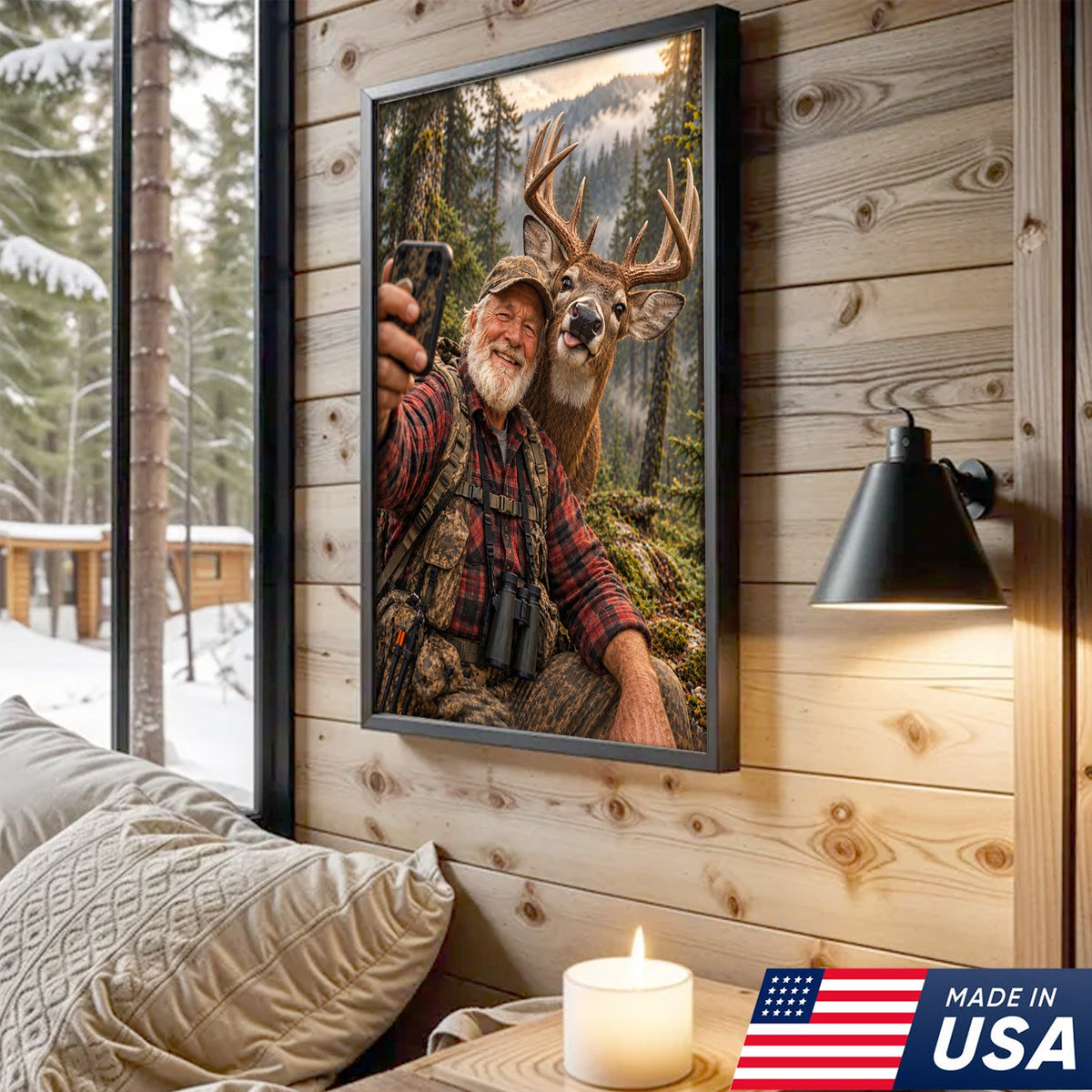 Custom Deer Selfie Canvas