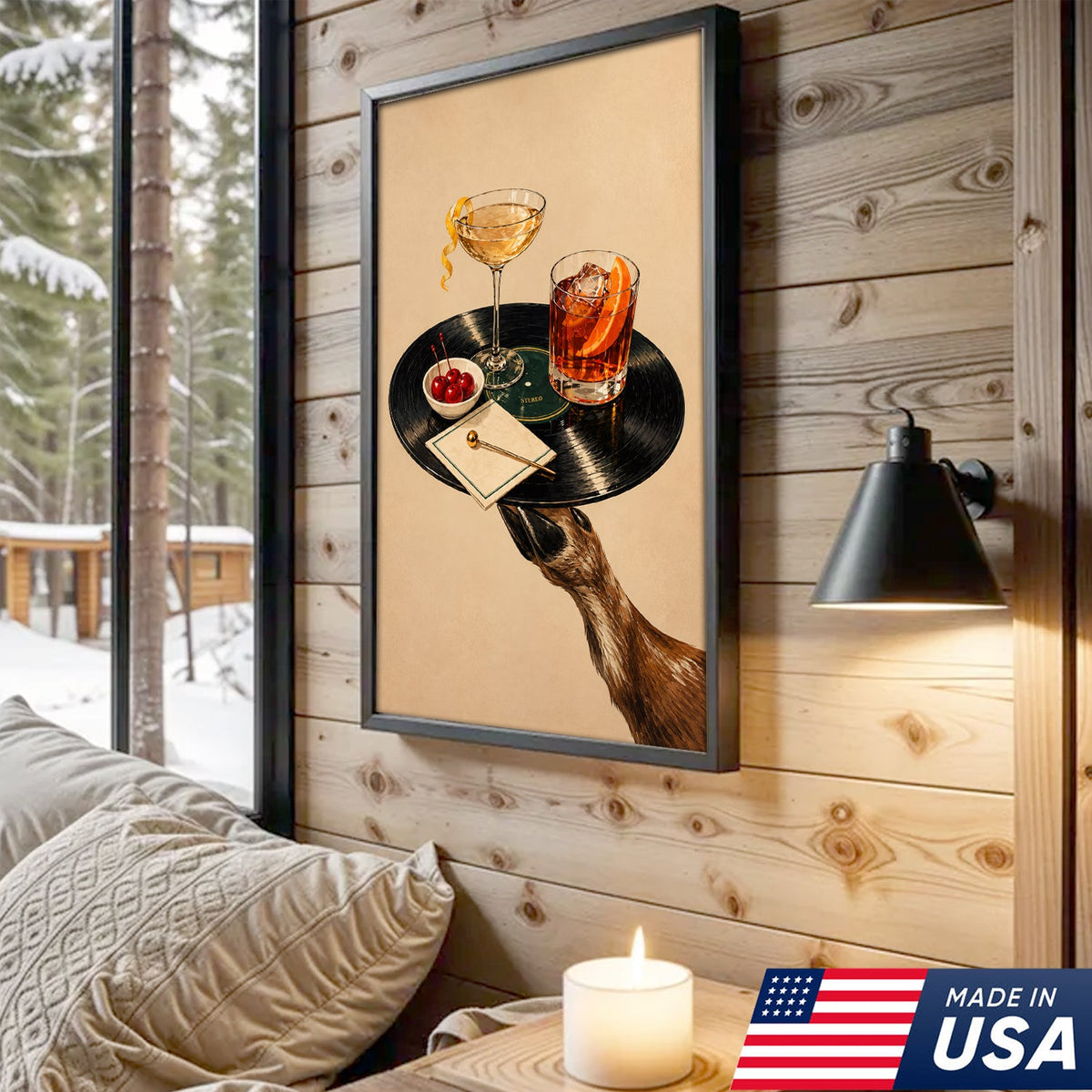 Vinyl Cocktail Hour Canvas