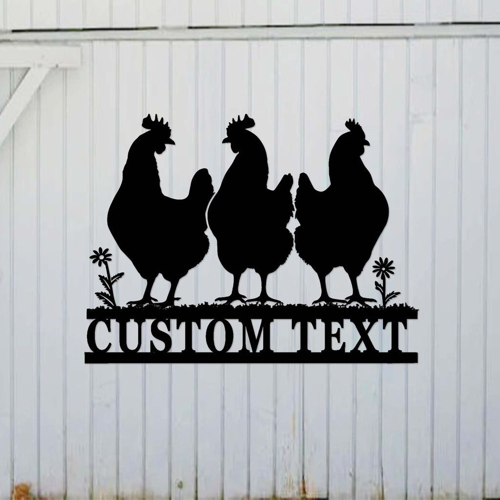 Personalized Chicken Farm Sign,Chicken Farmhouse Decor